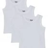 M&Co White Vest Top 3 Pack
