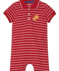 M&Co Red Lion Stripe Romper