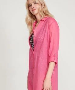 M&Co Pink Beach Shirt Cover-Up