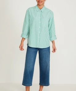 M&Co Green Poplin Stripe Shirt -M&Co Sales Shop unnamed file 2406 scaled