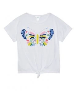 M&Co White Butterfly Applique T-Shirt -M&Co Sales Shop unnamed file 241