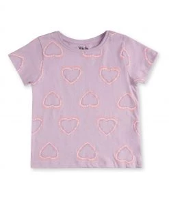 M&Co Purple Lilac Heart T-Shirt