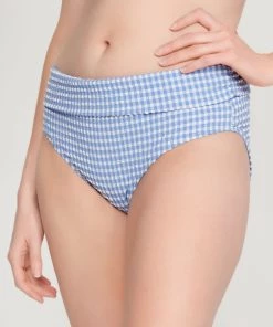 M&Co Blue Roll Top Gingham Bikini Bottoms -M&Co Sales Shop unnamed file 2504 scaled
