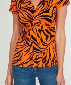 M&Co Orange Shadow Zebra Twist T-Shirt -M&Co Sales Shop unnamed file 2510 scaled