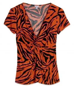 M&Co Orange Shadow Zebra Twist T-Shirt -M&Co Sales Shop unnamed file 2511 scaled