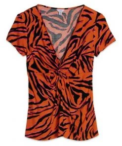 M&Co Orange Shadow Zebra Twist T-Shirt -M&Co Sales Shop unnamed file 2512