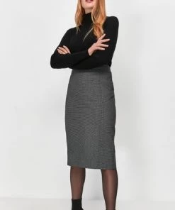 M&Co Grey Button Bengaline Pencil Skirt -M&Co Sales Shop unnamed file 2529