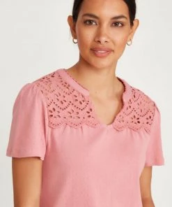 M&Co Pink Crochet Jersey Top -M&Co Sales Shop unnamed file 2545 scaled
