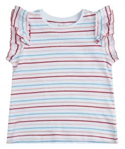 M&Co White Stripe Jersey Top