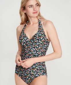 M&Co Ditsy Black Floral Bikini Bottoms