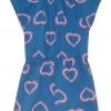 M&Co Blue Heart Print Playsuit