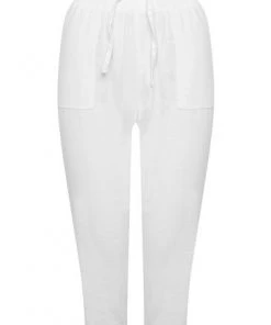 M&Co Petite White Crop Linen Trousers -M&Co Sales Shop unnamed file 2597