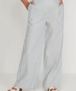 M&Co Blue Linen Stripe Trousers -M&Co Sales Shop unnamed file 2607 scaled