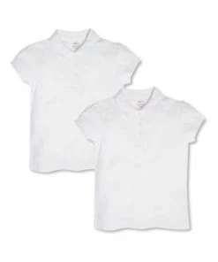 M&Co Back To School White Scalloped Collar Polos 2 Pack -M&Co Sales Shop unnamed file 2619