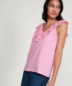 M&Co Pink Broderie Frill Vest -M&Co Sales Shop unnamed file 2622 scaled