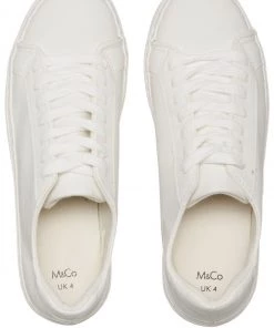 M&Co White Scallop Trim PU Trainers -M&Co Sales Shop unnamed file 2633 scaled