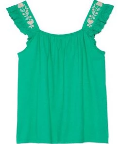 M&Co Green Embroidery Frill Neck Cami Top 9 M&Co Green Embroidery Frill Neck Cami Top -M&Co Sales Shop unnamed file 2649