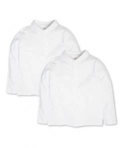 M&Co Boys Back To School White Long Sleeve Polos 2 Pack -M&Co Sales Shop unnamed file 2662