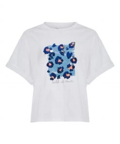 M&Co White Animal Sequin T-Shirt
