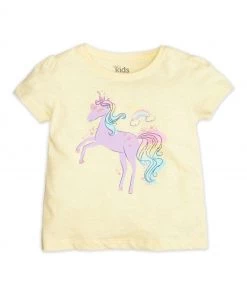 M&Co Yellow Jersey Unicorn T-Shirt