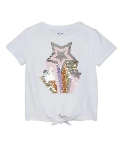M&Co White Seq Star T-Shirt