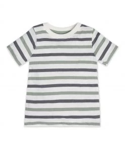 M&Co Cream Stripe T-Shirt
