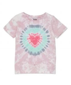 M&Co Purple Heart Tie Dye Top