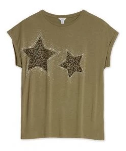 M&Co Green Star Animal Heatfix T-Shirt -M&Co Sales Shop unnamed file 322