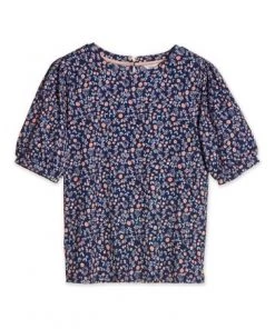 M&Co Blue Rosebud Crinkle Puff T-Shirt -M&Co Sales Shop unnamed file 331