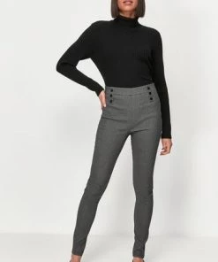 M&Co Grey Textured Bengaline Trousers -M&Co Sales Shop unnamed file 353