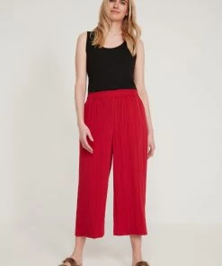 M&Co Red Crinkle Culotte Trousers -M&Co Sales Shop unnamed file 377 scaled