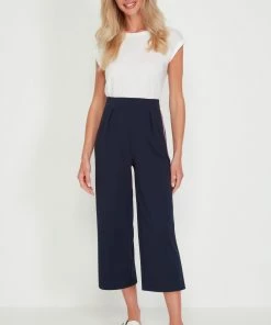 M&Co Blue Rainbow Side Stripe Culottes
