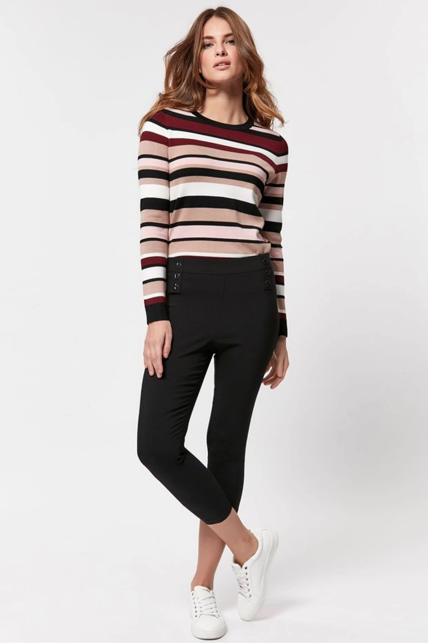 M&Co Petite Black Petite Stretch Cropped Trousers 4 M&Co Petite Black Petite Stretch Cropped Trousers - Image 2