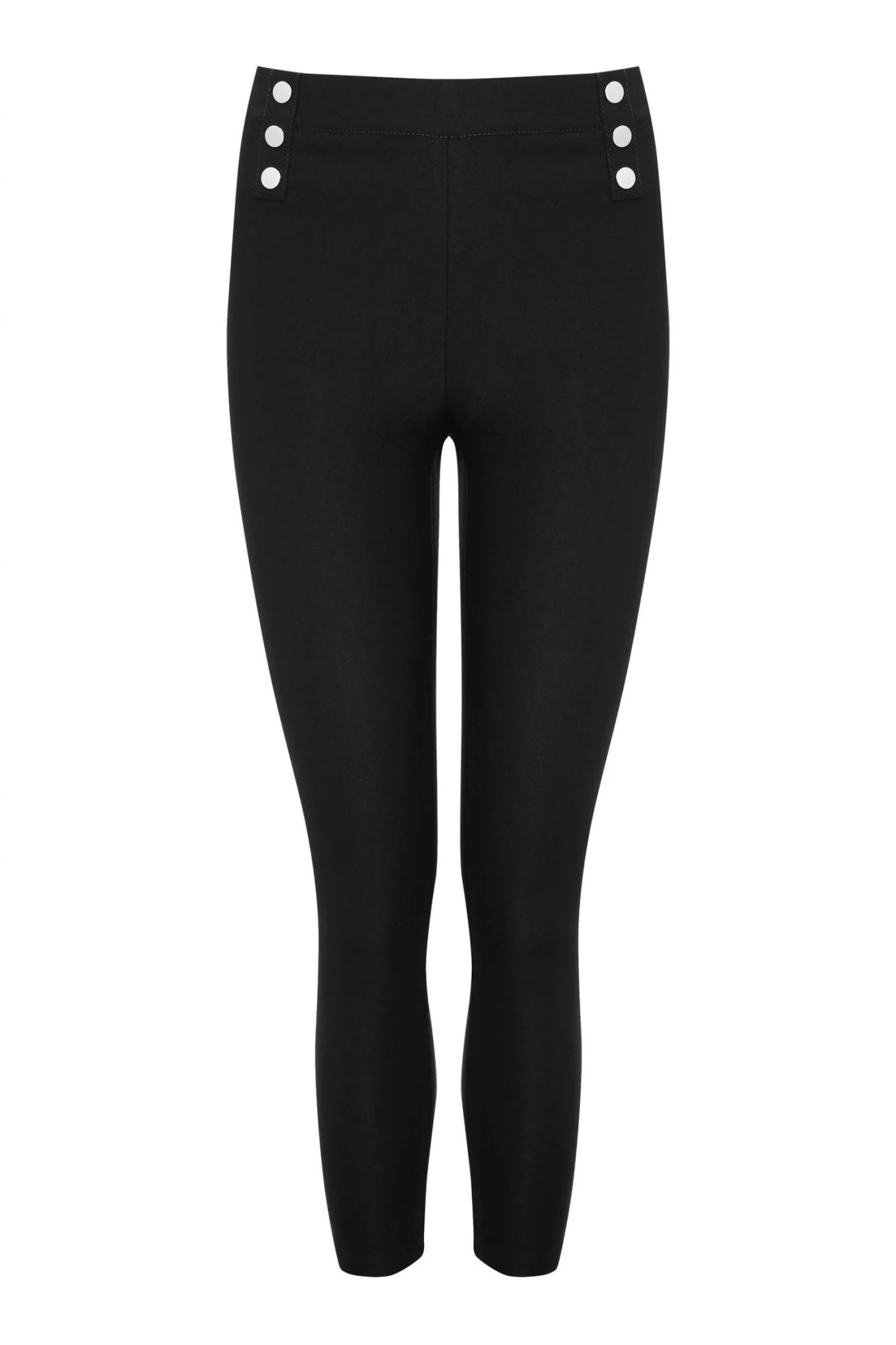 M&Co Petite Black Petite Stretch Cropped Trousers 6 M&Co Petite Black Petite Stretch Cropped Trousers - Image 4