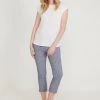 M&Co Blue Cropped Gingham Bengaline Trousers -M&Co Sales Shop unnamed file 409 scaled