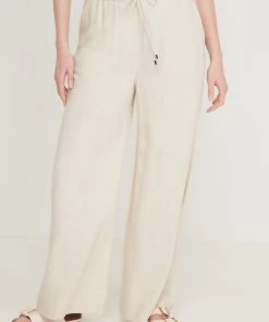 M&Co Natural Linen Wide Leg Trousers -M&Co Sales Shop unnamed file 420 scaled