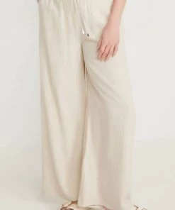 M&Co Natural Linen Wide Leg Trousers -M&Co Sales Shop unnamed file 423