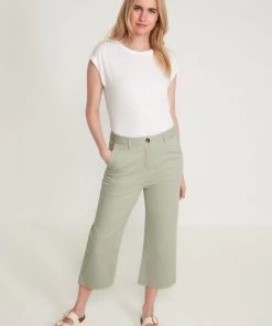 M&Co Green Wide Leg Cropped Chinos -M&Co Sales Shop unnamed file 444 scaled