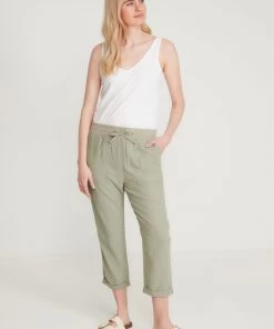 M&Co Green Linen Cropped Trousers -M&Co Sales Shop unnamed file 449 scaled