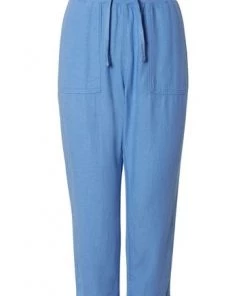M&Co Blue Linen Cropped Trousers -M&Co Sales Shop unnamed file 510