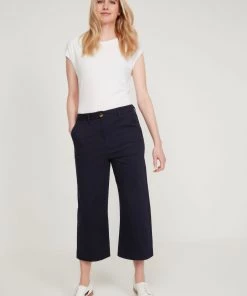 M&Co Blue Wide Leg Cropped Trousers