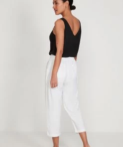 M&Co White Linen Cropped Trousers -M&Co Sales Shop unnamed file 525 scaled