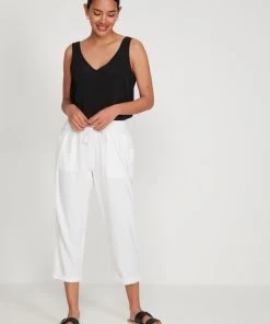 M&Co White Linen Cropped Trousers -M&Co Sales Shop unnamed file 527 scaled