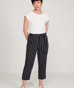 M&Co Petite Blue Stripe Linen Trousers -M&Co Sales Shop unnamed file 545 scaled