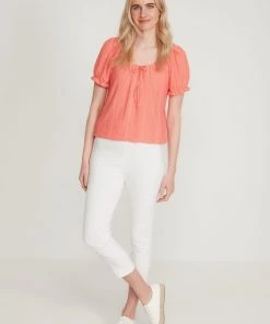 M&Co White Cropped Bengaline Trousers