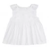M&Co Girls White Jersey Broiderie Frill T-Shirt