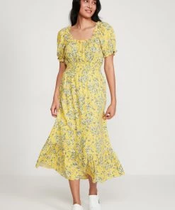 M&Co Yellow Shirred Gypsy Midi Dress -M&Co Sales Shop unnamed file 582 scaled