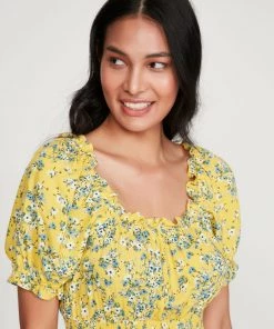 M&Co Yellow Shirred Gypsy Midi Dress -M&Co Sales Shop unnamed file 584 scaled
