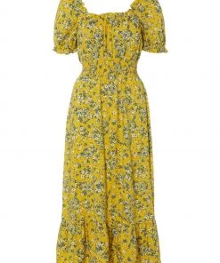 M&Co Yellow Shirred Gypsy Midi Dress -M&Co Sales Shop unnamed file 585 scaled