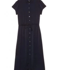 M&Co Blue Satin Midi Shirt Dress -M&Co Sales Shop unnamed file 596